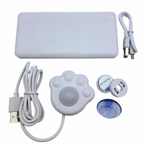 Pack sensor de movimiento y batería portátil para fuente de gatos Komypets