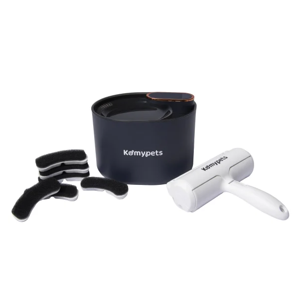 PACK Fuente para gatos Komypets + 6 filtros de repuesto + quita-pelos