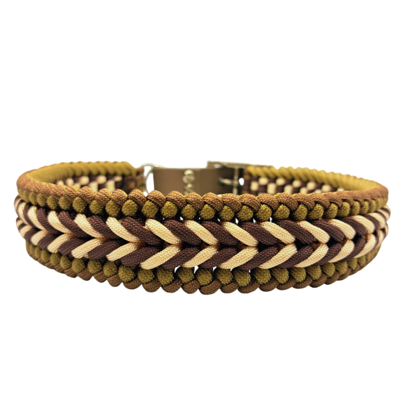 Collar paracord marron